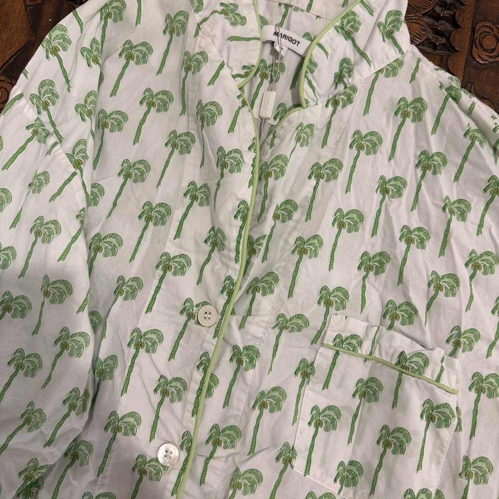 Marigot Palm Tree Print Nightshirt S